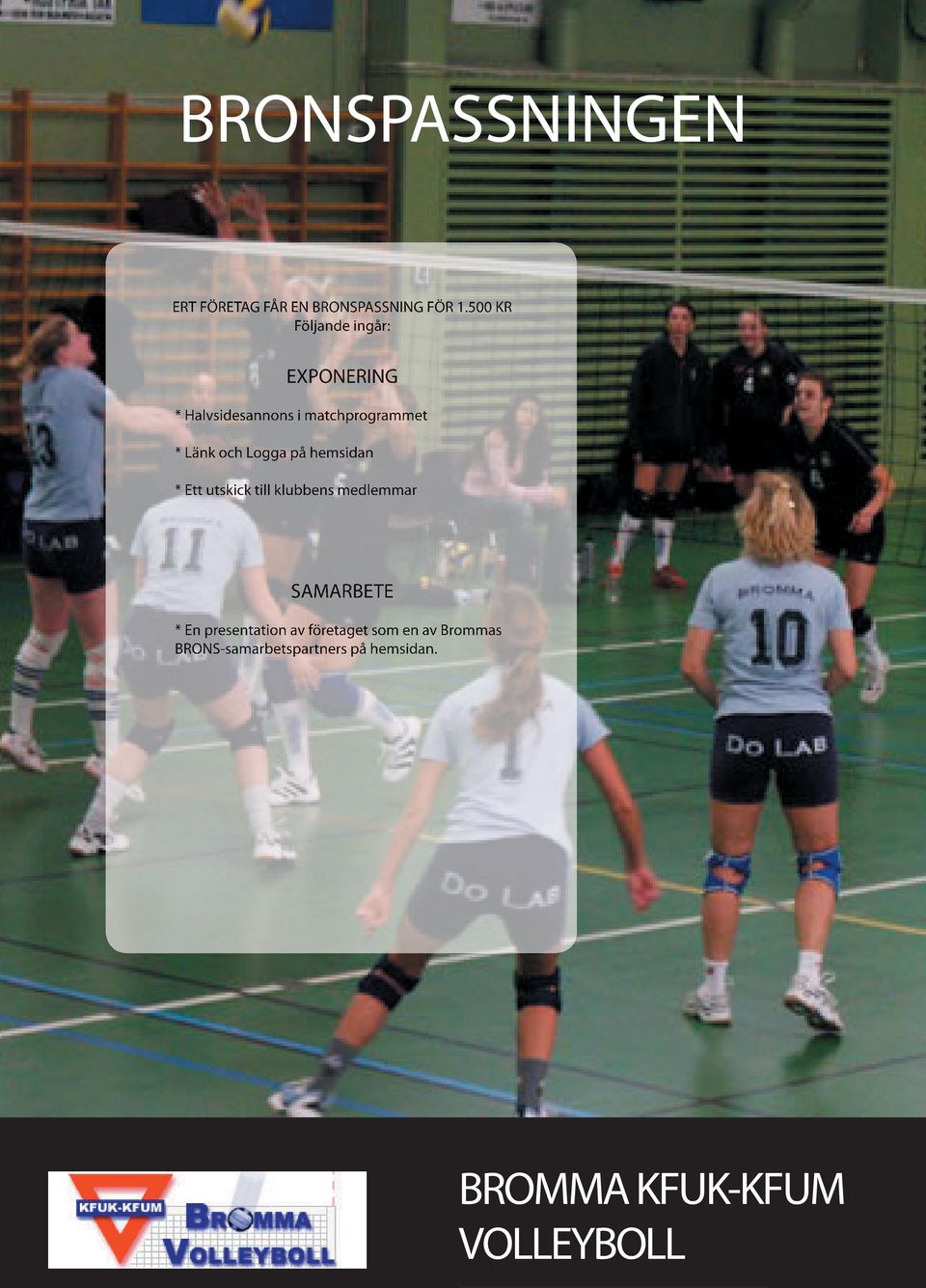 500 KR * Halvsidesannons i matchprogrammet * Länk