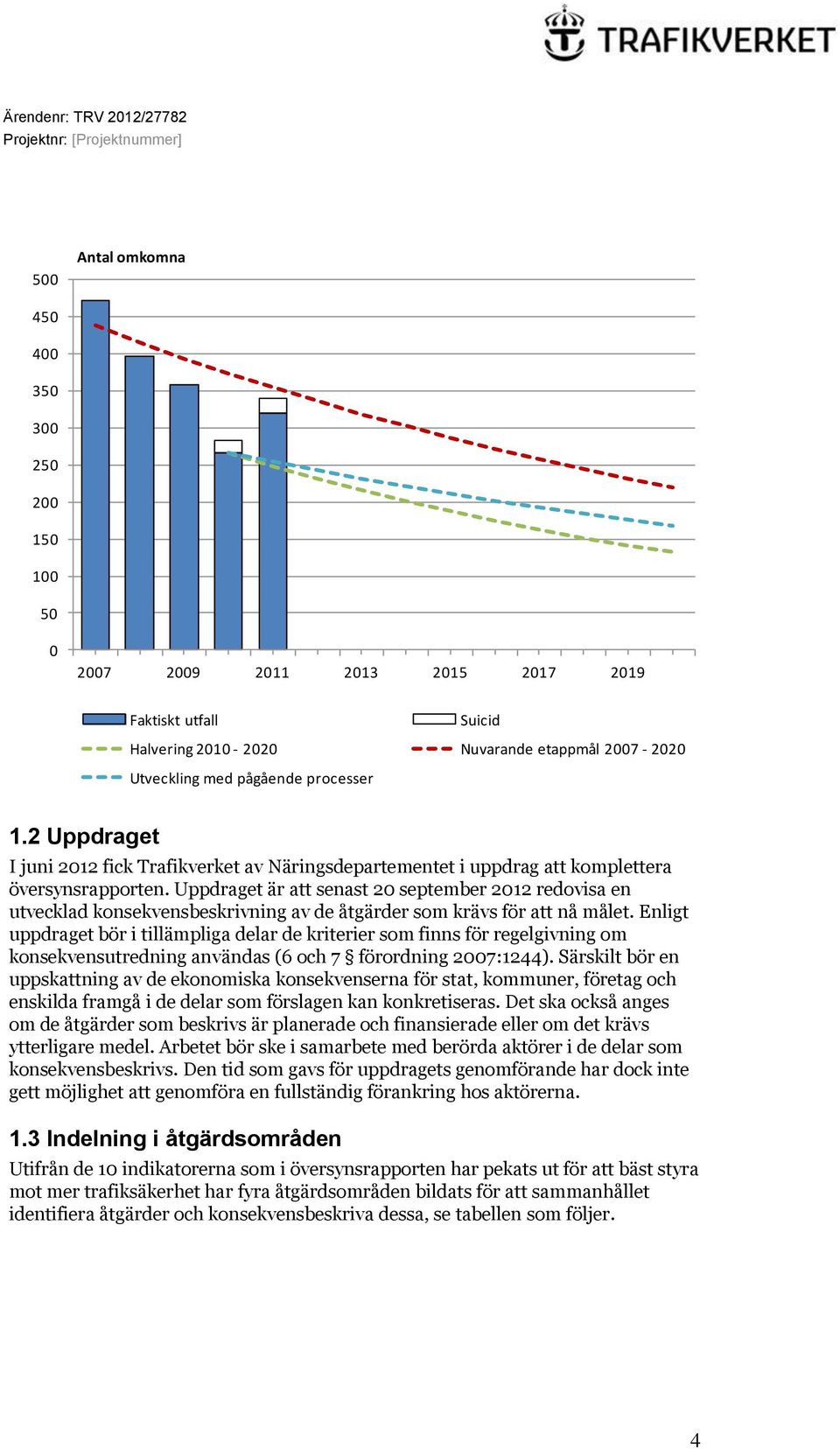 Uppdraget är att senast 20 september 2012 redovisa en utvecklad konsekvensbeskrivning av de åtgärder som krävs för att nå målet.