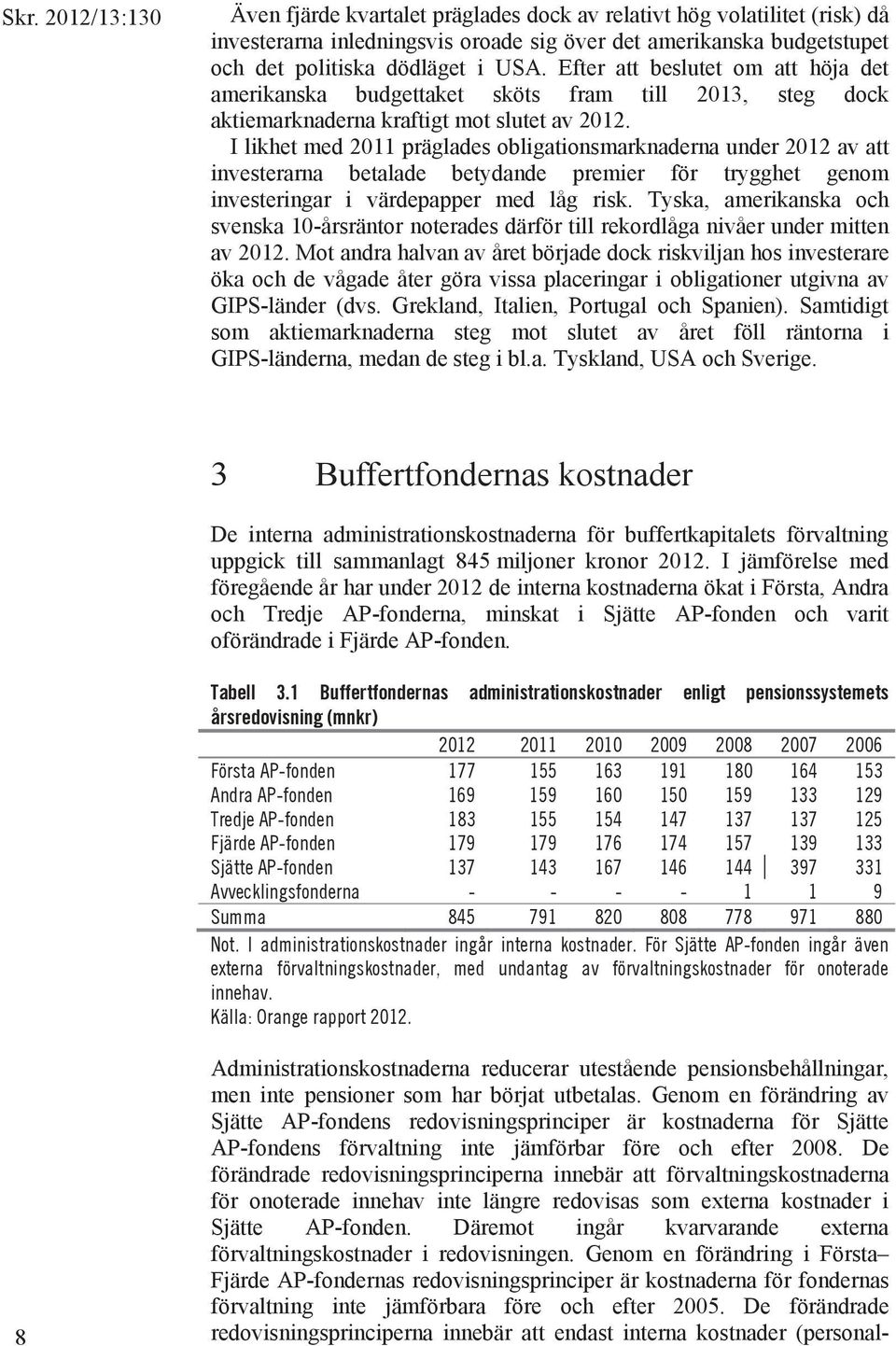 I likhet med 2011 präglades obligationsmarknaderna under 2012 av att investerarna betalade betydande premier för trygghet genom investeringar i värdepapper med låg risk.