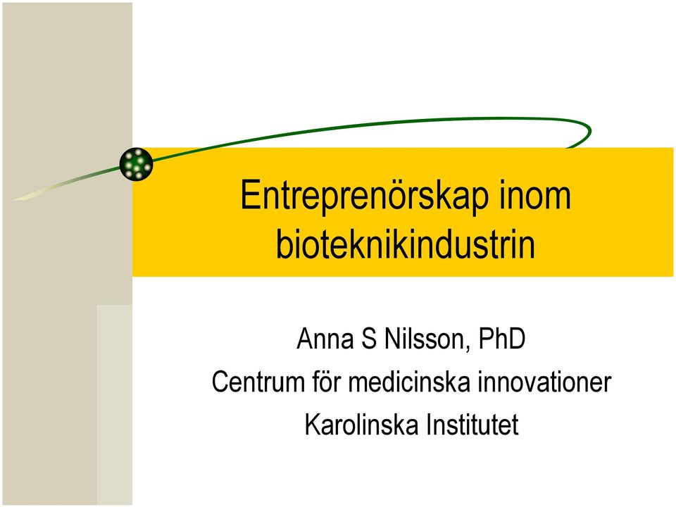 Nilsson, PhD Centrum för