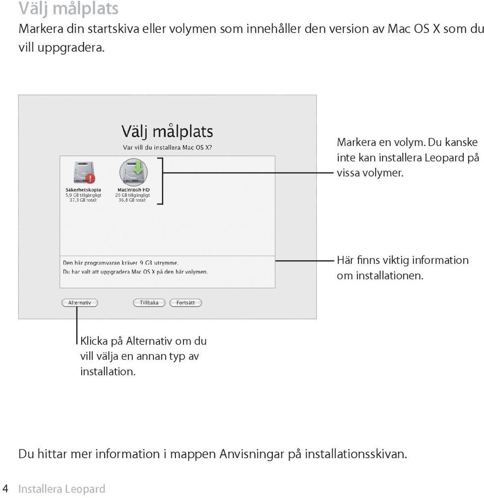 Här finns viktig information om installationen.
