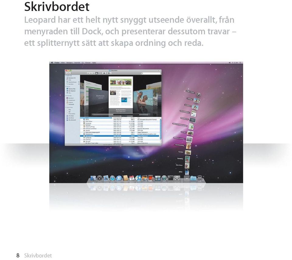 och presenterar dessutom travar ett