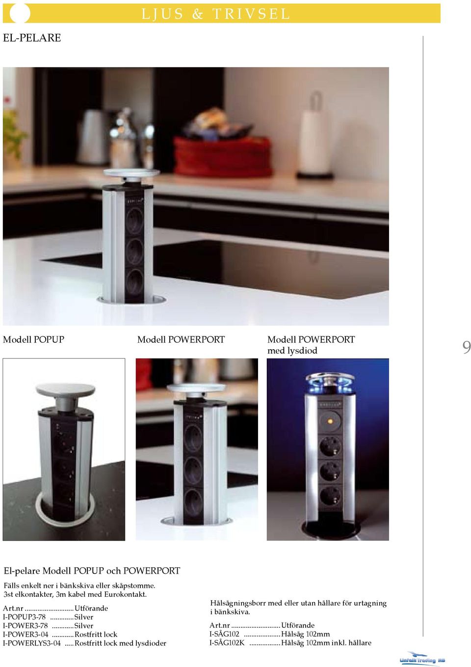 ..Silver I-POWER3-78...Silver I-POWER3-04...Rostfritt lock I-POWERLYS3-04.