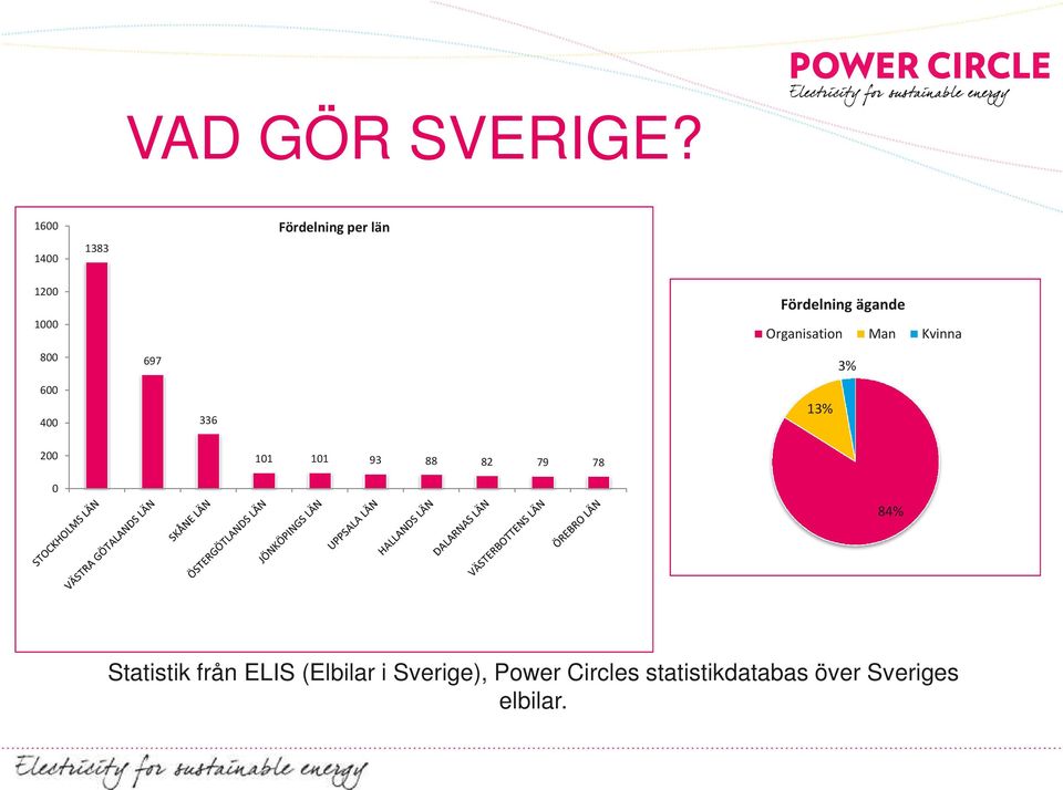 Fördelning ägande Organisation Man Kvinna 3% 13% 200 101 101 93