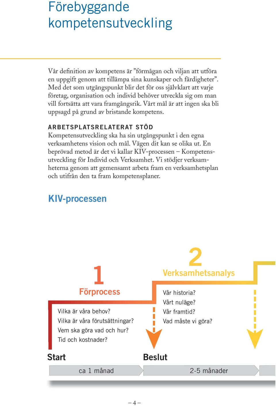 Vårt mål är att ingen ska bli uppsagd på grund av bristande kompetens. arbetsplatsrelaterat stöd Kompetensutveckling ska ha sin utgångspunkt i den egna verksamhetens vision och mål.