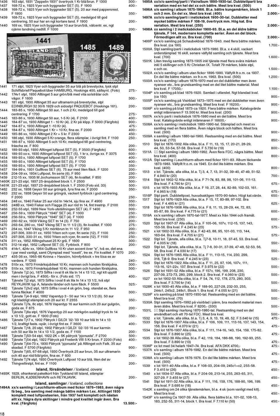 F 1900 200:- 1440 169 xx, 1925 Vyer och byggnader 10 aur brun/blå, välcentr. ex, ngt ojämn tandning nedtill.