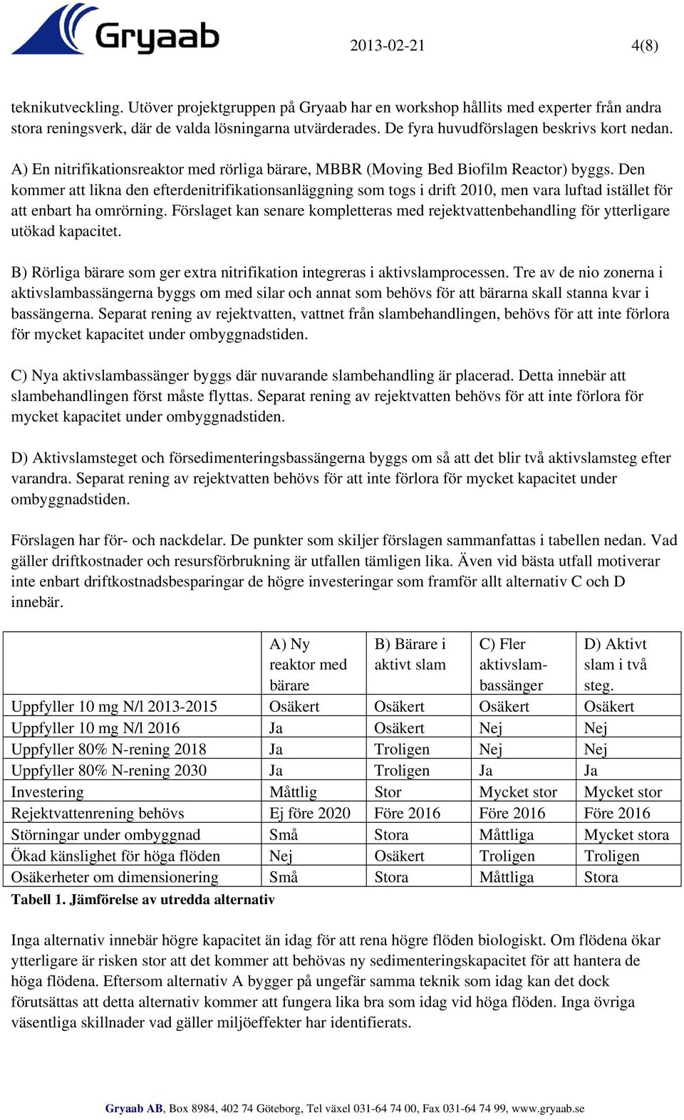 Den kommer att likna den efterdenitrifikationsanläggning som togs i drift 2010, men vara luftad istället för att enbart ha omrörning.