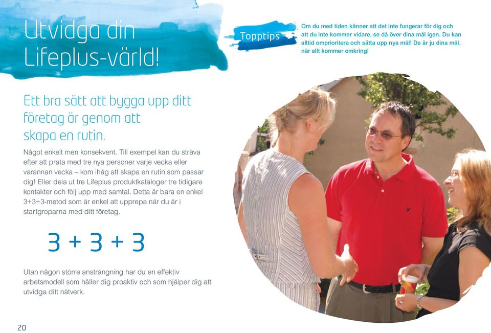 Till exempel kan du sträva efter att prata med tre nya personer varje vecka eller varannan vecka kom ihåg att skapa en rutin som passar dig!