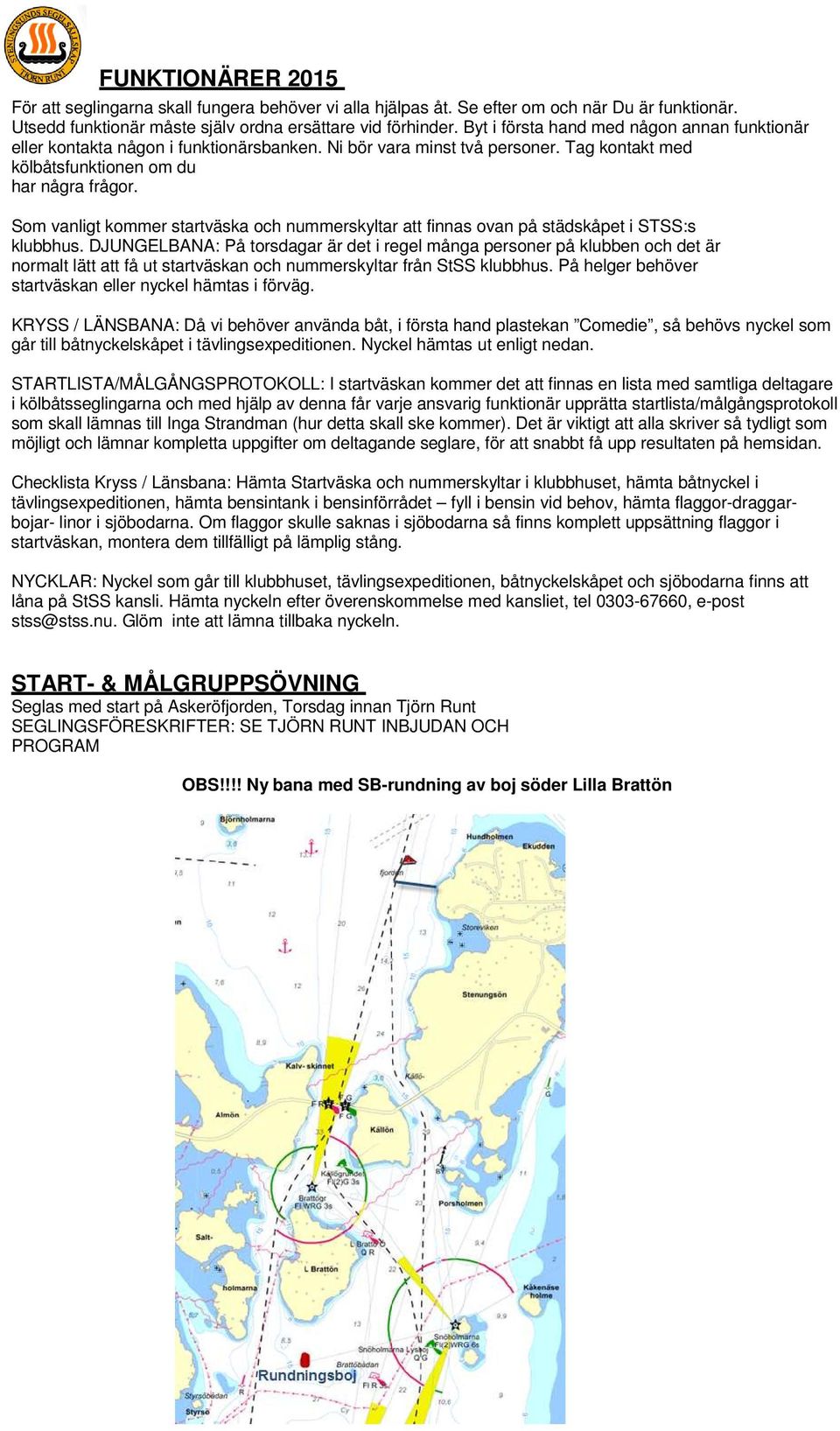 Som vanligt kommer startväska och nummerskyltar att finnas ovan på städskåpet i STSS:s klubbhus.