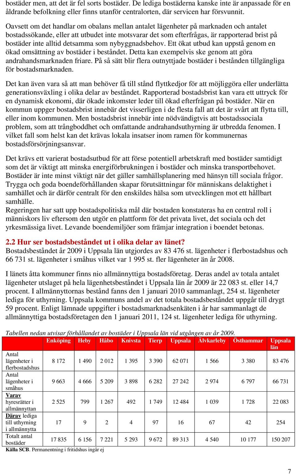 detsamma som nybyggnadsbehov. Ett ökat utbud kan uppstå genom en ökad omsättning av bostäder i beståndet. Detta kan exempelvis ske genom att göra andrahandsmarknaden friare.