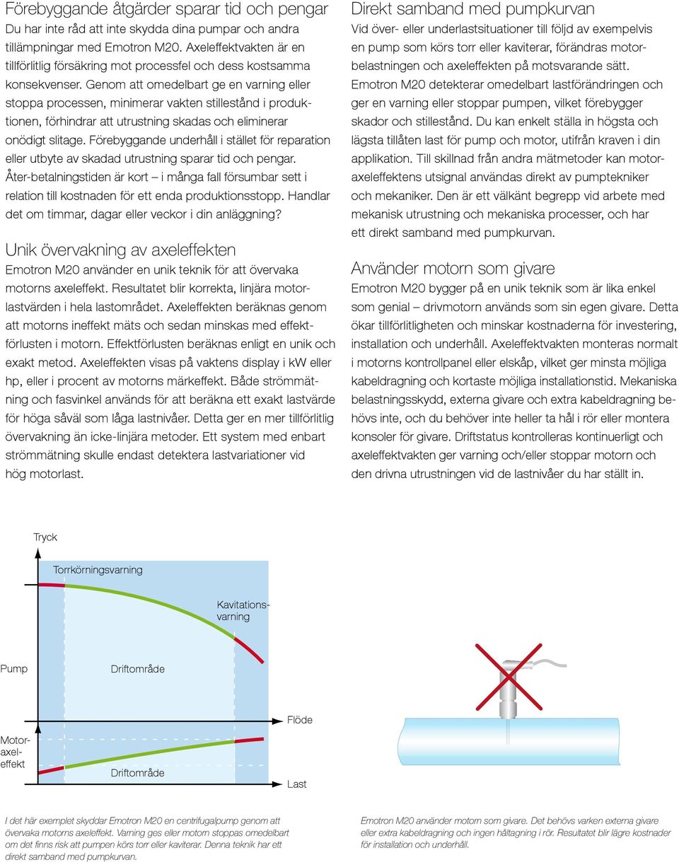 Genom att omedelbart ge en varning eller stoppa processen, minimerar vakten stillestånd i produktionen, förhindrar att utrustning skadas och eliminerar onödigt slitage.