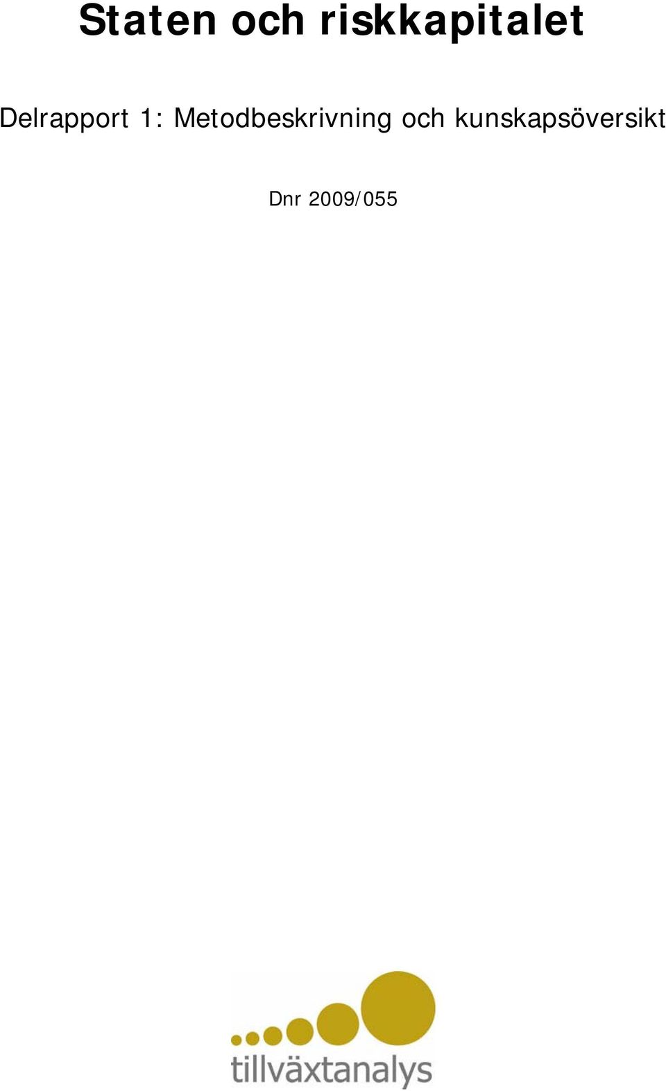 Delrapport 1: