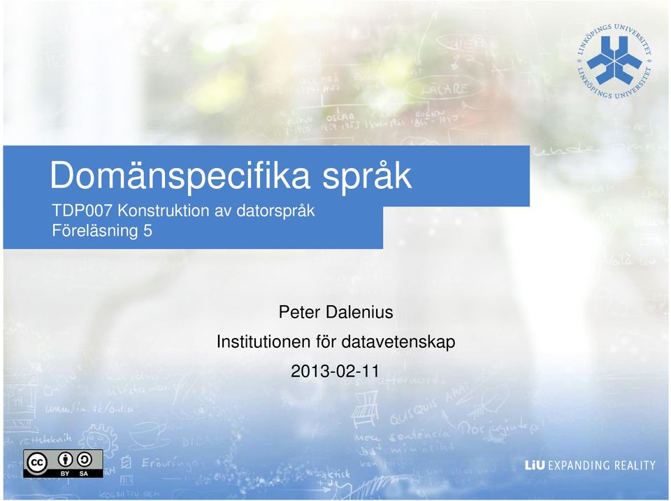 Föreläsning 5 Peter Dalenius