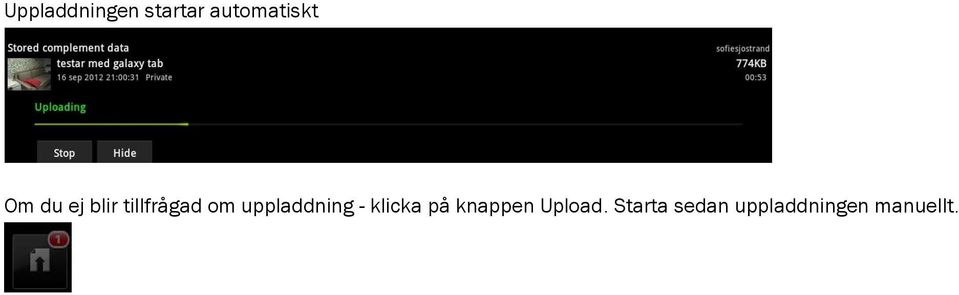 uppladdning - klicka på knappen