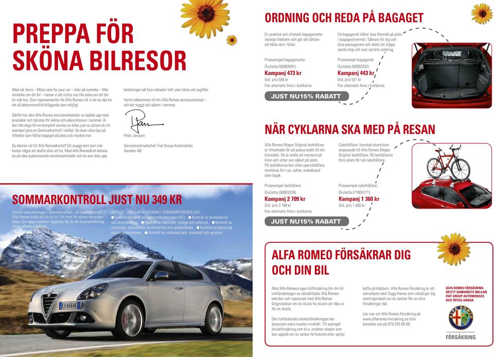 Varmt välkommen till din Alfa Romeo serviceverkstad och kör tryggt och säkert i sommar.