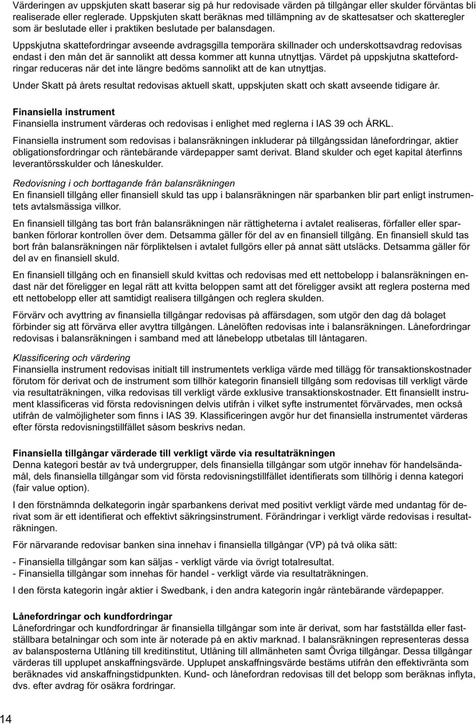 Uppskjutna skattefordringar avseende avdragsgilla temporära skillnader och underskottsavdrag redovisas endast i den mån det är sannolikt att dessa kommer att kunna utnyttjas.