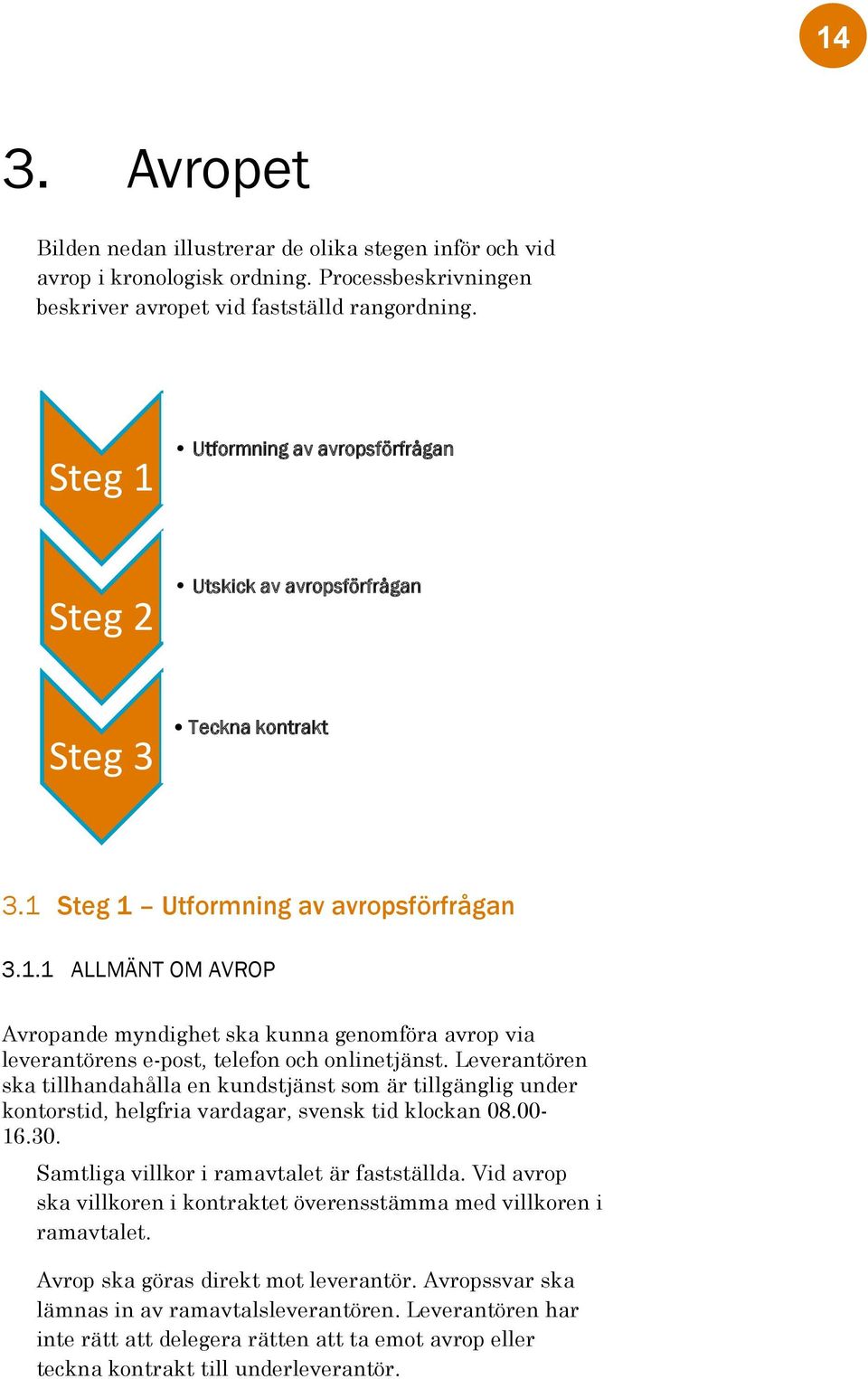 Leverantören ska tillhandahålla en kundstjänst som är tillgänglig under kontorstid, helgfria vardagar, svensk tid klockan 08.00-16.30. Samtliga villkor i ramavtalet är fastställda.