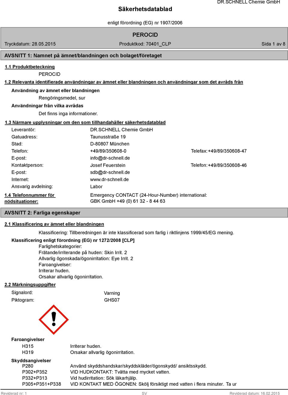 finns inga informationer. 1.