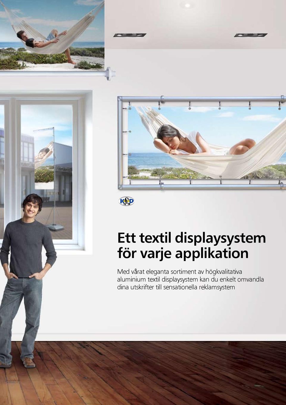 aluminium textil displaysystem kan du enkelt