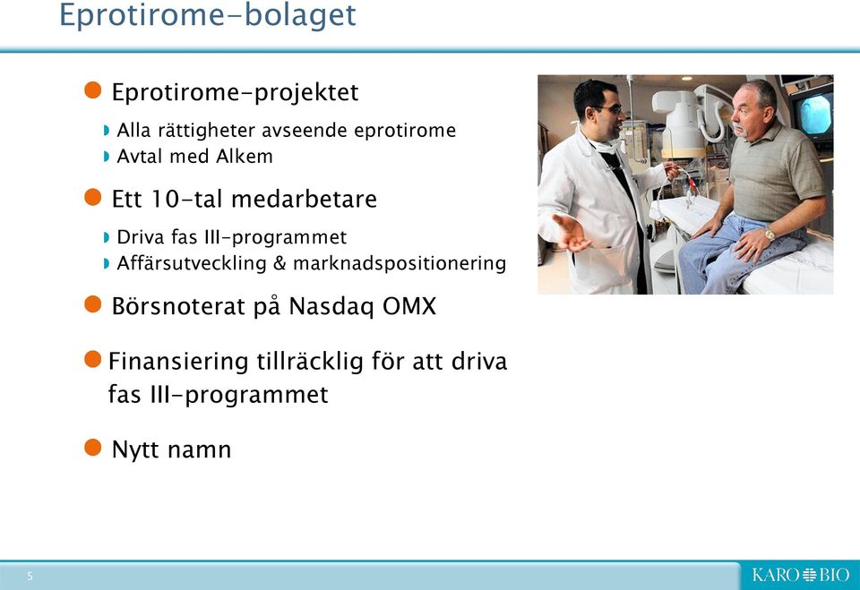 III-programmet Affärsutveckling & marknadspositionering Börsnoterat