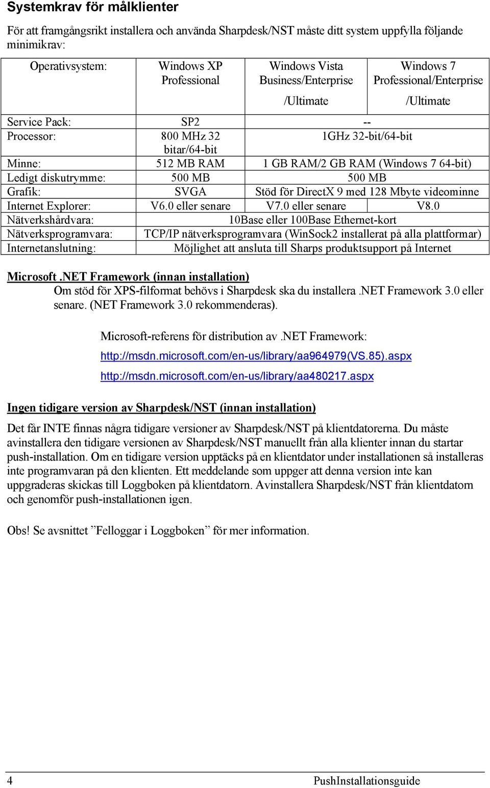 64-bit) Ledigt diskutrymme: 500 MB 500 MB Grafik: SVGA Stöd för DirectX 9 med 128 Mbyte videominne Internet Explorer: V6.0 eller senare V7.0 eller senare V8.