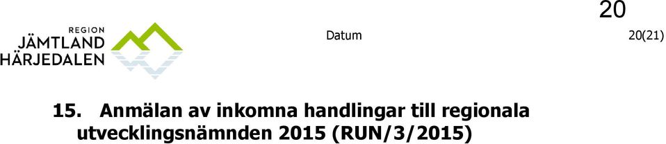 handlingar till regionala