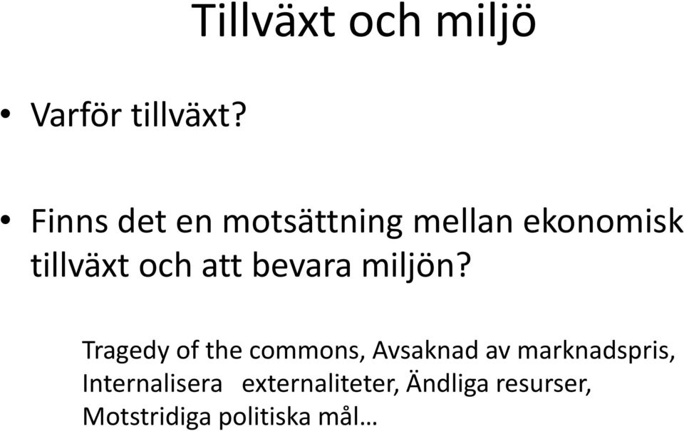 bevara miljön?