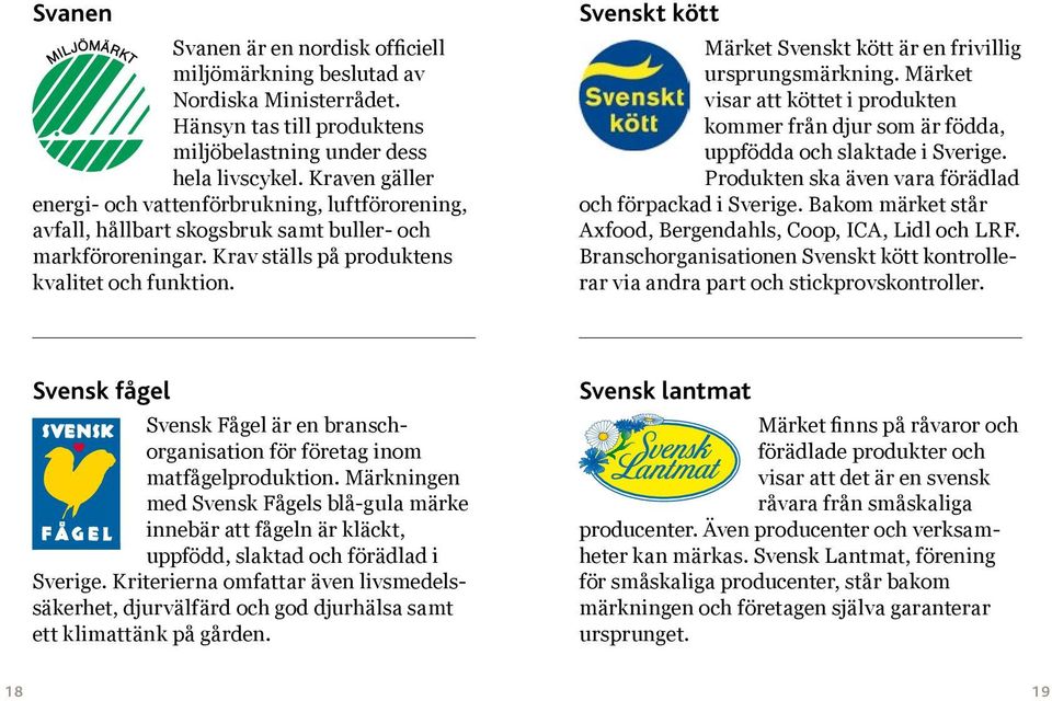 Kraven gäller energi- och vattenförbrukning, luftförorening, avfall, hållbart skogsbruk samt buller- och markföroreningar. Krav ställs på produktens kvalitet och funktion.