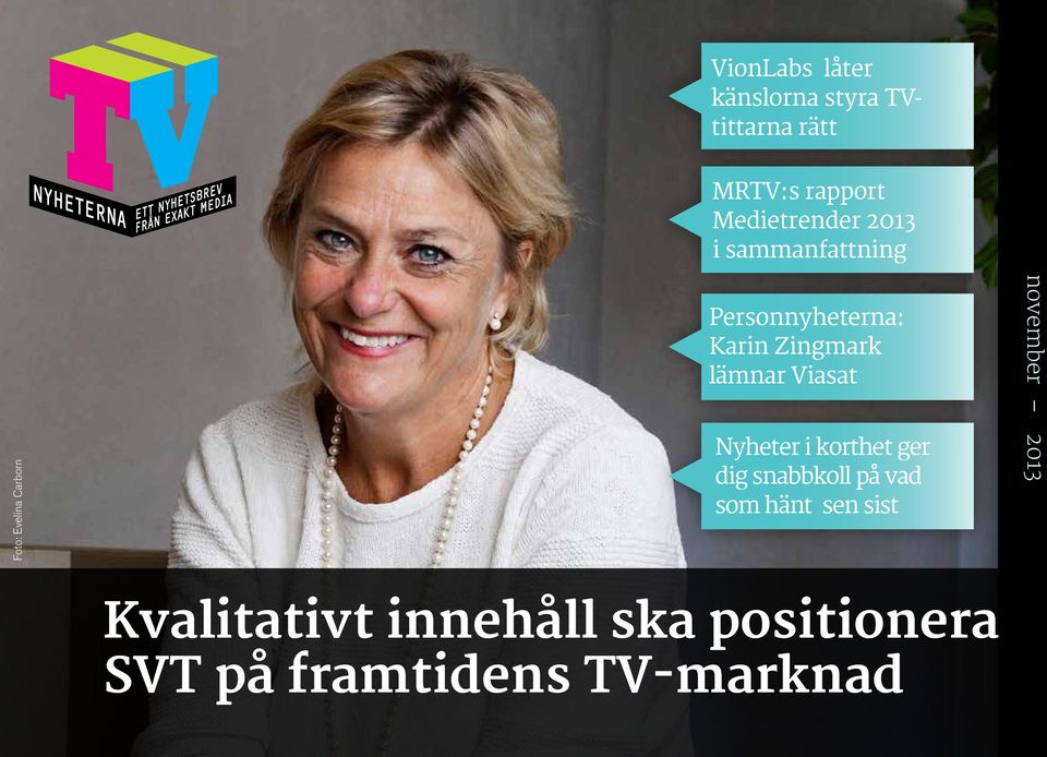 Kvalitativt innehåll ska positionera SVT på framtidens TV-marknad - PDF  Free Download