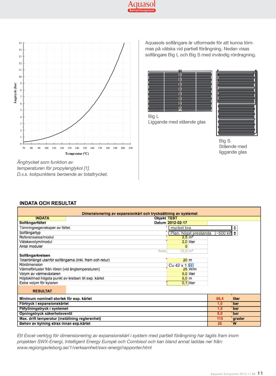 Ett Excel-verktyg för dimensionering av expansionskärl i system med partiell förångning har tagits fram inom projekten SWX-Energi, Intelligent Energy Europé