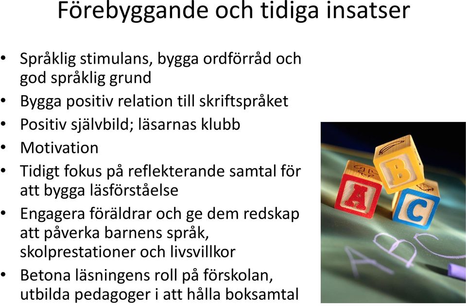 reflekterande samtal för att bygga läsförståelse Engagera föräldrar och ge dem redskap att påverka