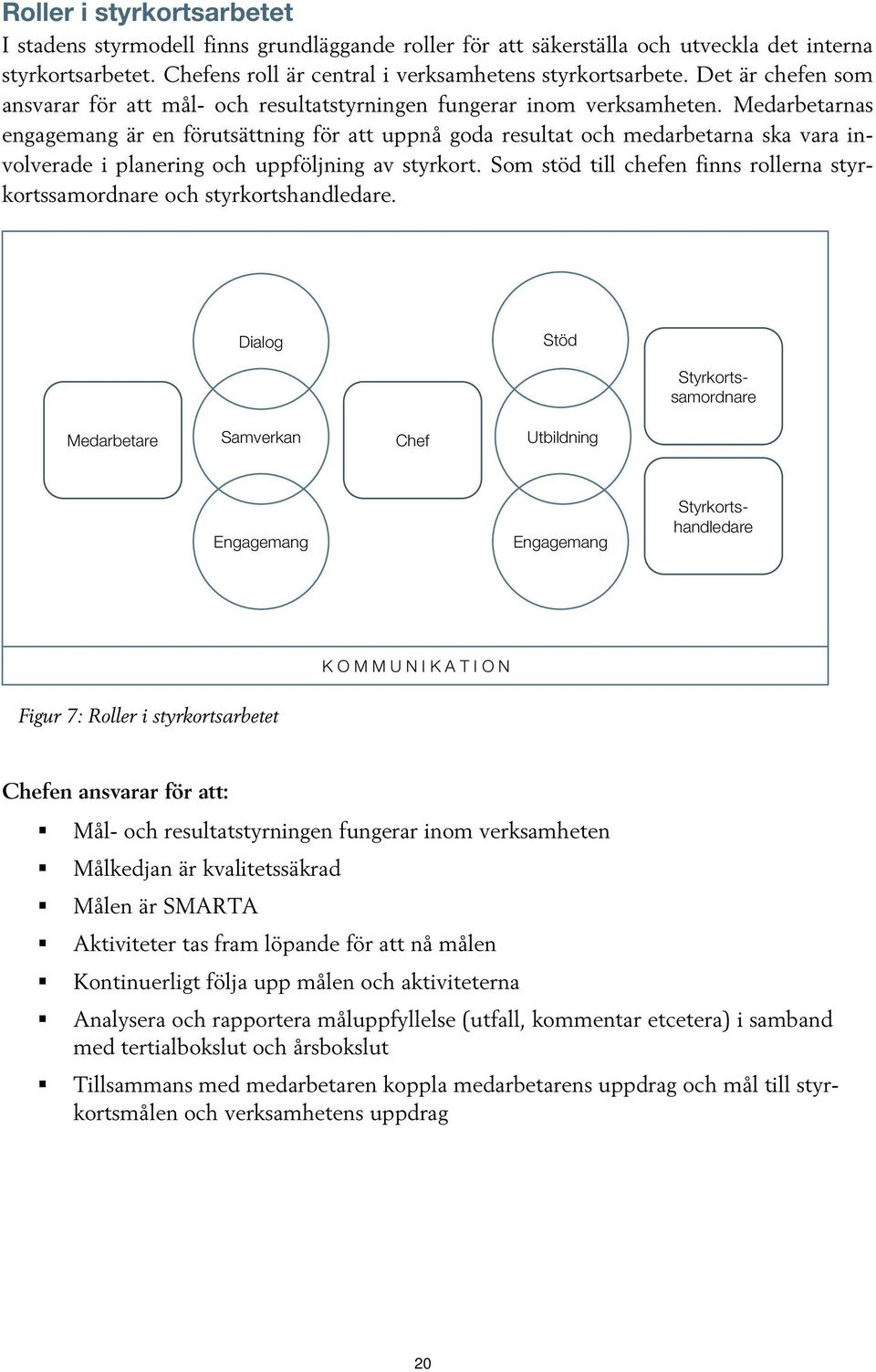 Medarbetarnas engagemang är en förutsättning för att uppnå goda resultat och medarbetarna ska vara involverade i planering och uppföljning av styrkort.