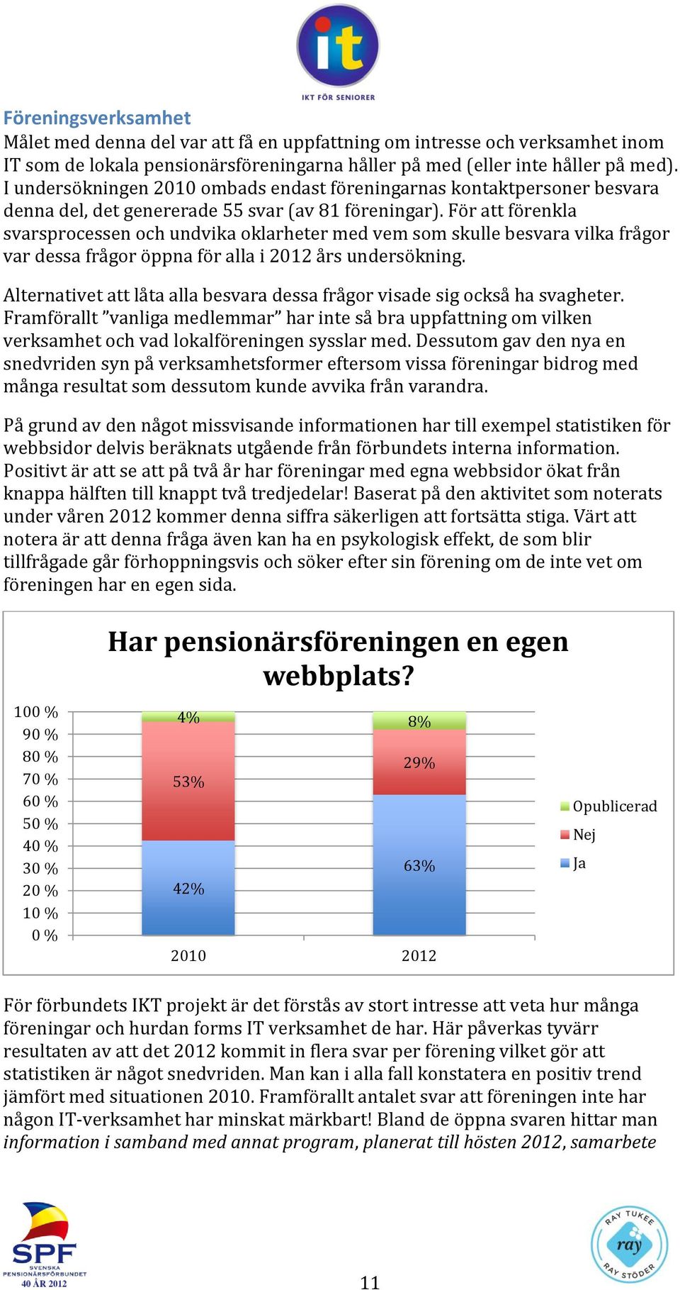 För att förenkla svarsprocessen och undvika oklarheter med vem som skulle besvara vilka frågor var dessa frågor öppna för alla i 2012 års undersökning.