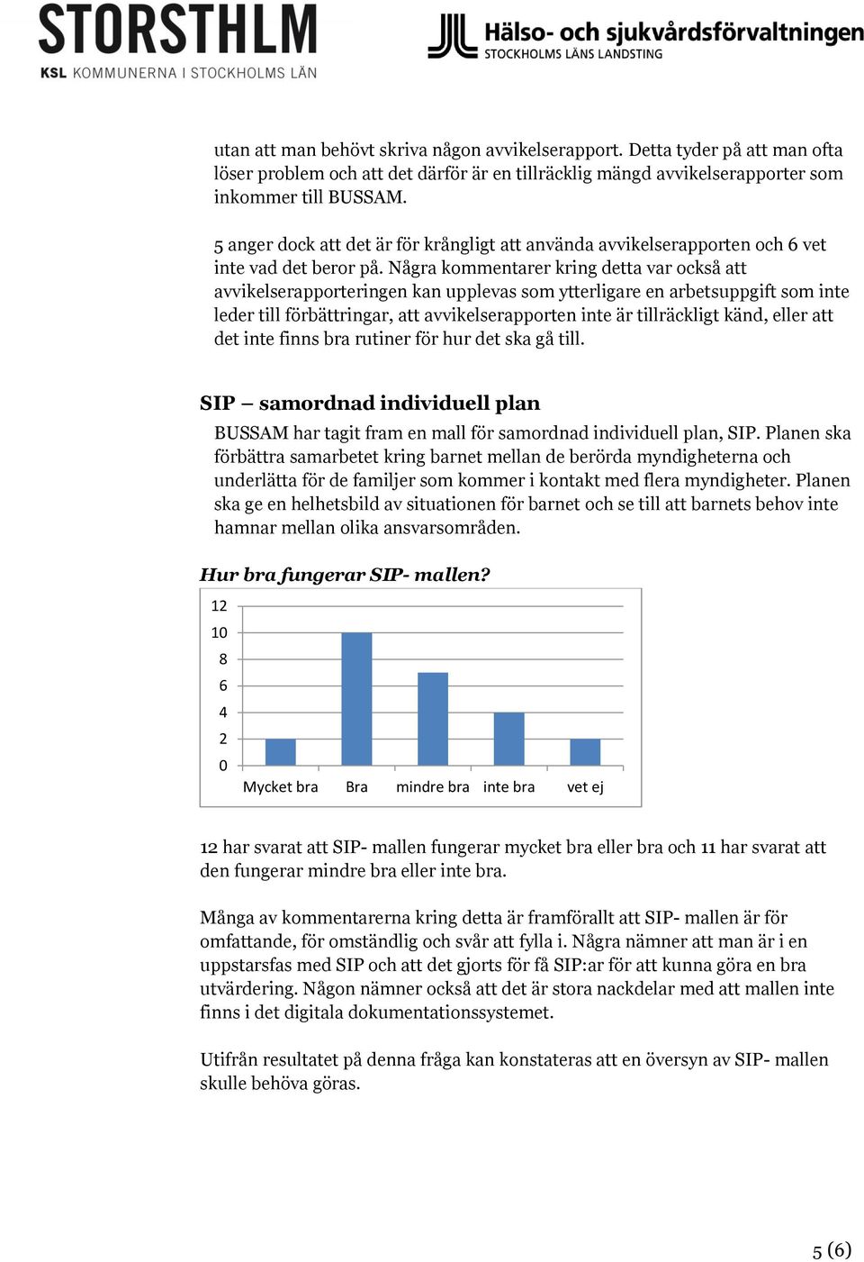 Några kommentarer kring detta var också att avvikelserapporteringen kan upplevas som ytterligare en arbetsuppgift som inte leder till förbättringar, att avvikelserapporten inte är tillräckligt känd,