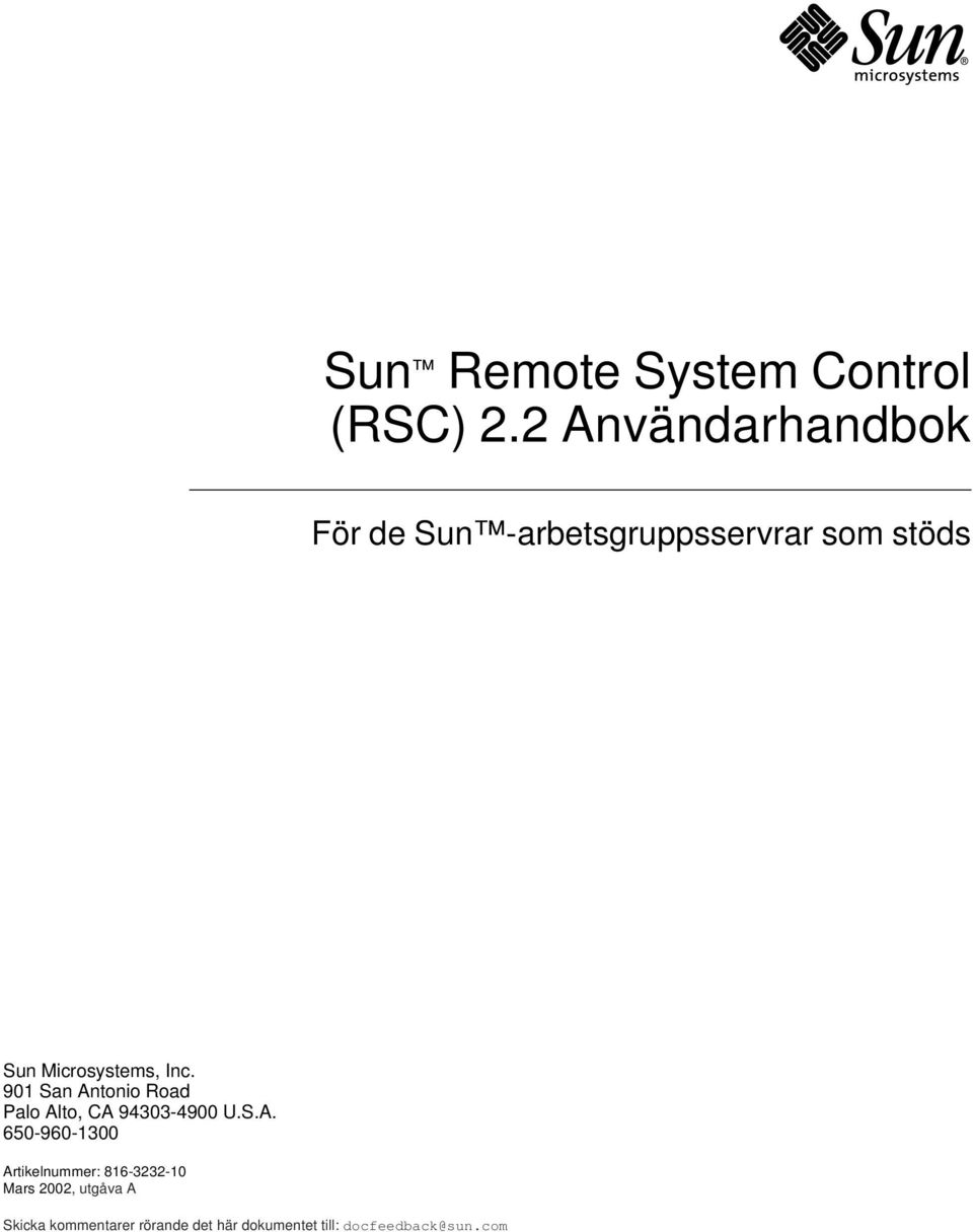 Microsystems, Inc. 901 San An