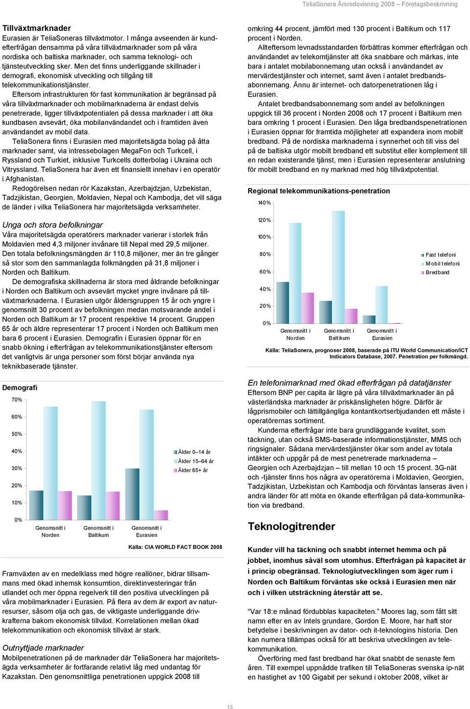 Men det finns underliggande skillnader i demografi, ekonomisk utveckling och tillgång till telekommunikationstjänster.