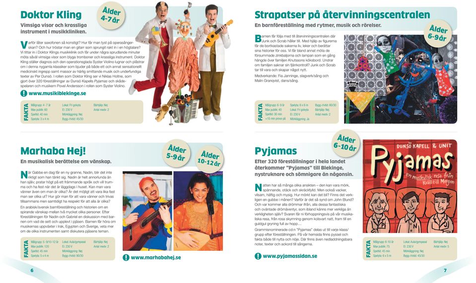 Vi tittar in i Doktor Klings musikklinik och får under några sprudlande minuter möta såväl vimsiga visor som blyga tromboner och krassliga instrument.