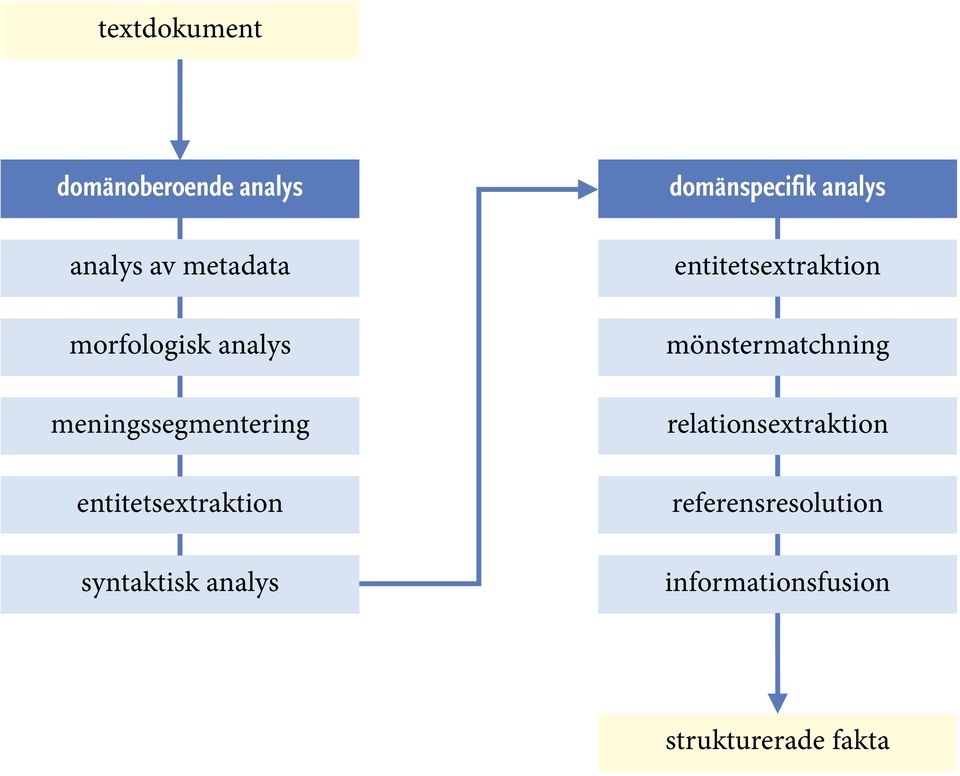domänspecifik analys entitetsextraktion mönstermatchning