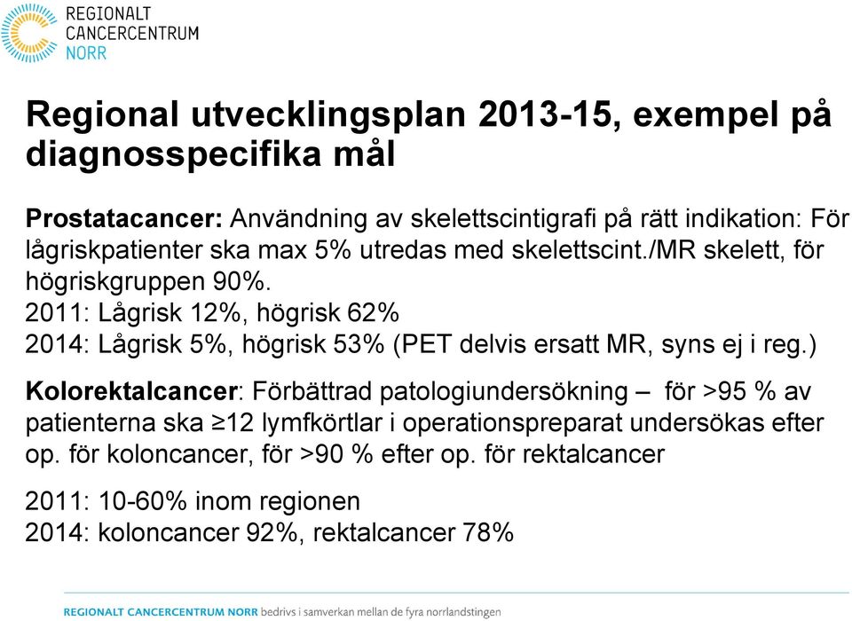 2011: Lågrisk 12%, högrisk 62% 2014: Lågrisk 5%, högrisk 53% (PET delvis ersatt MR, syns ej i reg.