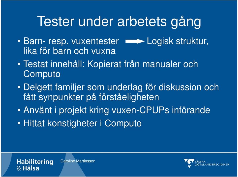 Kopierat från manualer och Computo Delgett familjer som underlag för