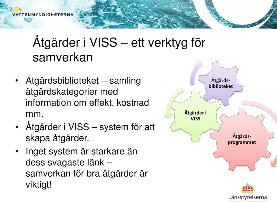 Åtgärder i VISS system för att skapa åtgärder.