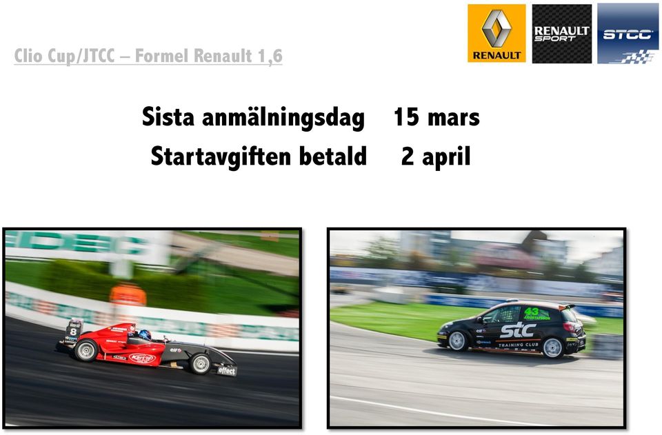 anmälningsdag 15 mars