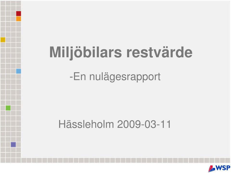 nulägesrapport