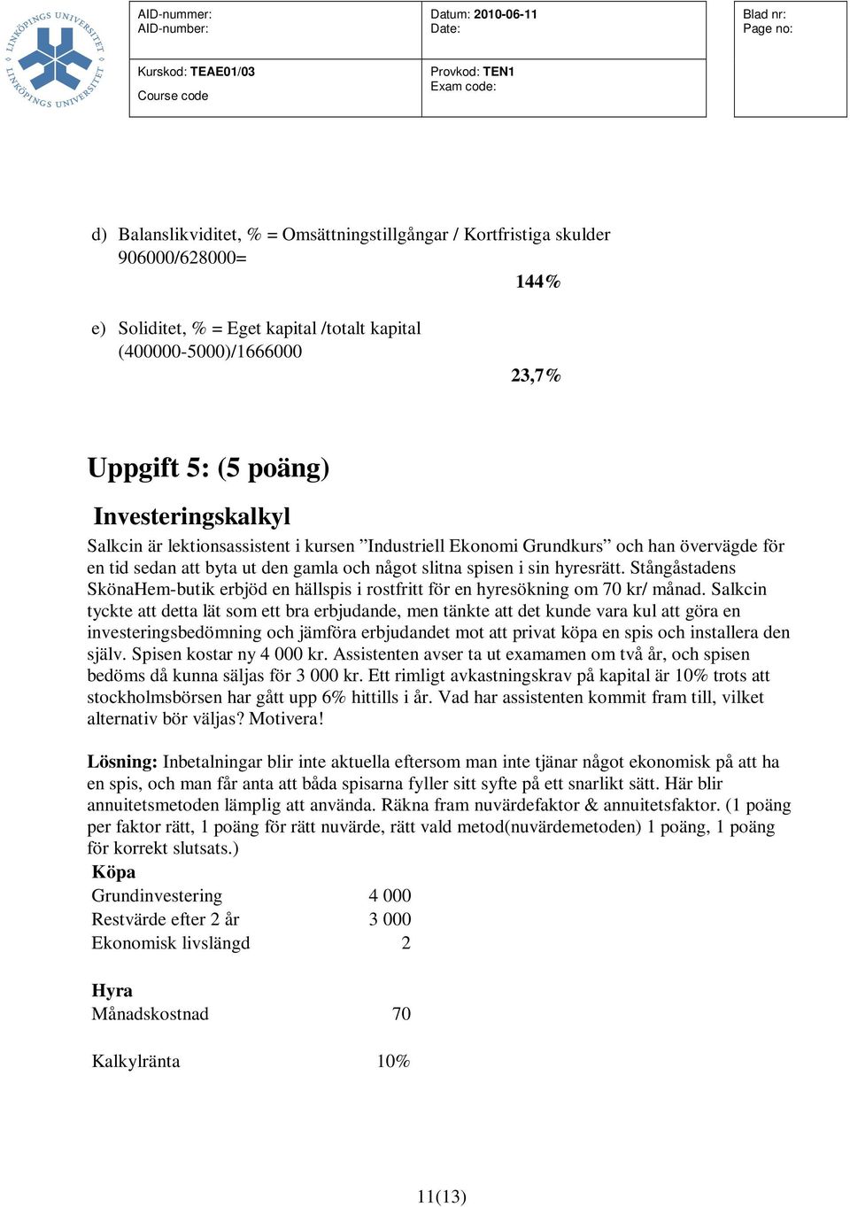 Stångåstadens SkönaHem-butik erbjöd en hällspis i rostfritt för en hyresökning om 70 kr/ månad.