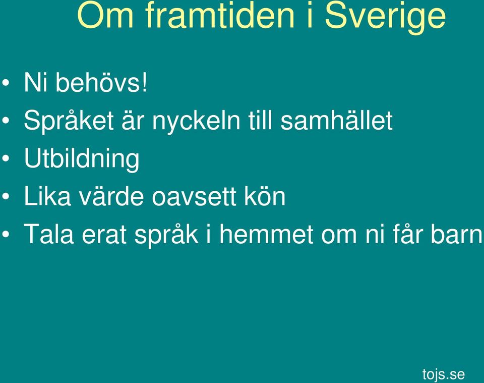 Utbildning Lika värde oavsett kön