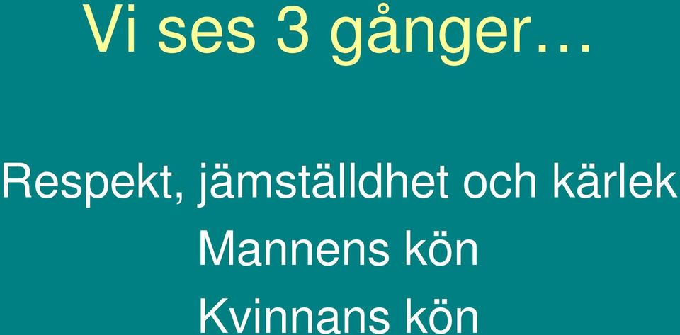 jämställdhet och