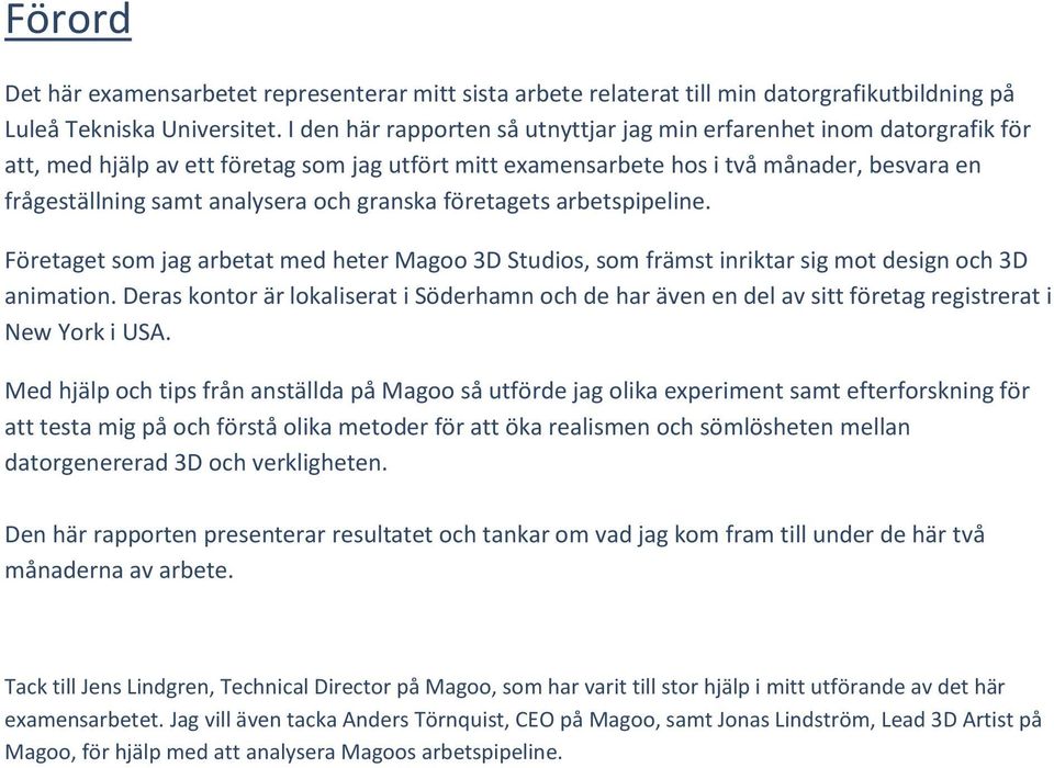och granska företagets arbetspipeline. Företaget som jag arbetat med heter Magoo 3D Studios, som främst inriktar sig mot design och 3D animation.