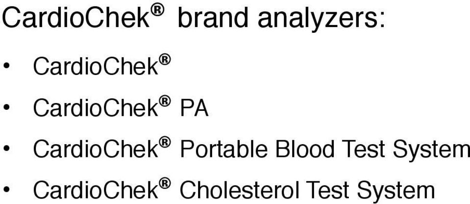 CardioChek Portable Blood Test