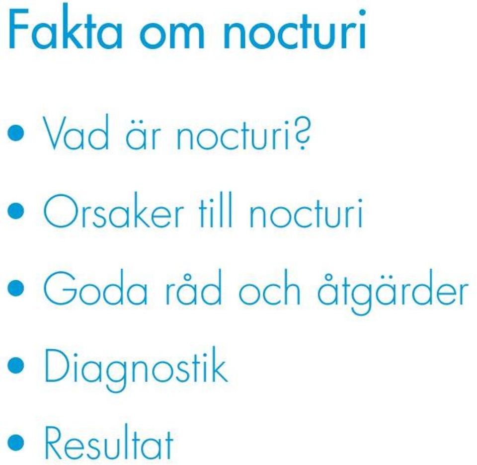 Orsaker till nocturi