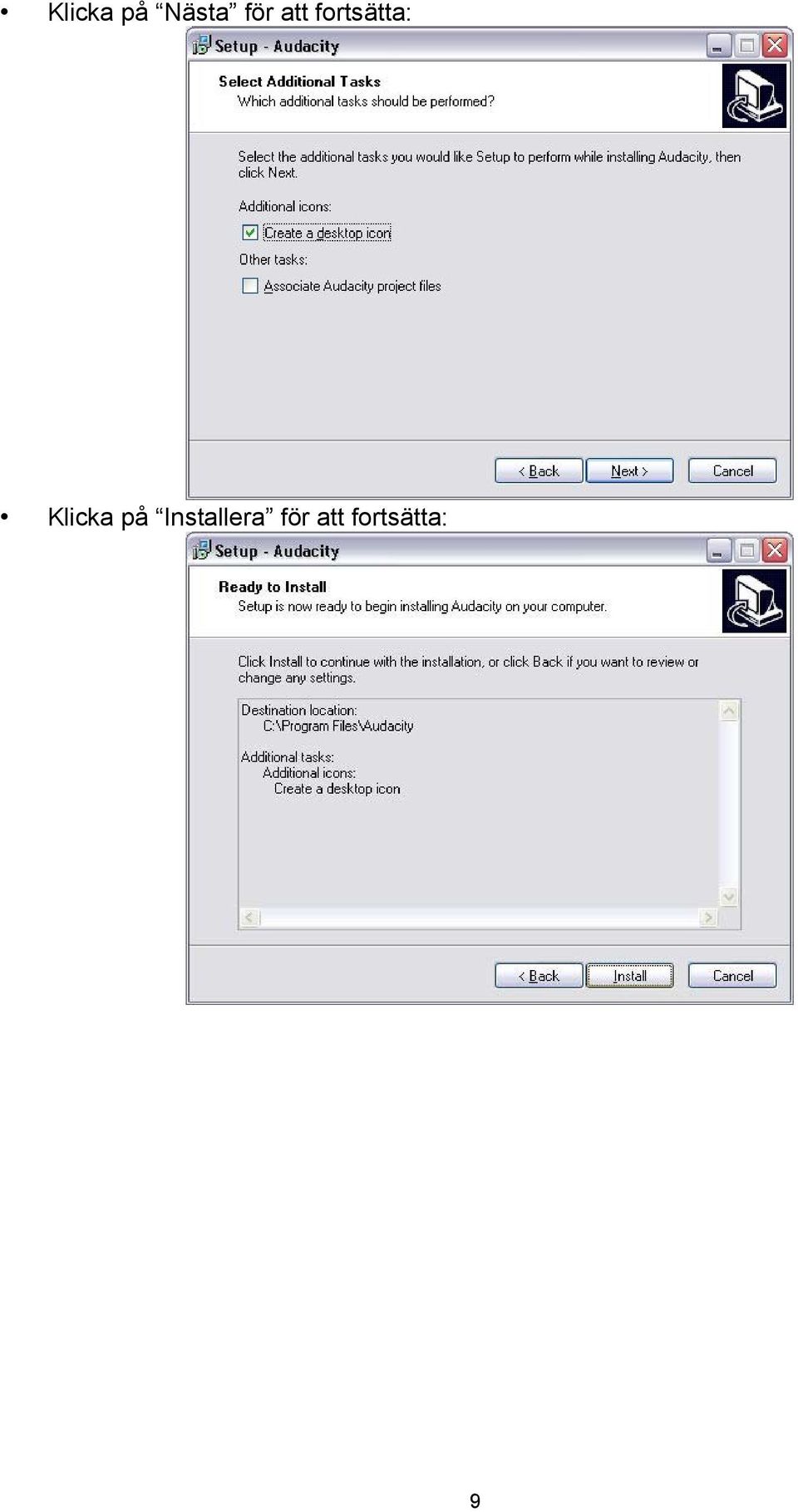 Klicka på